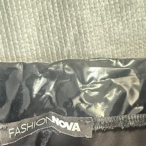 Fashion Nova Glossy Black Skirt